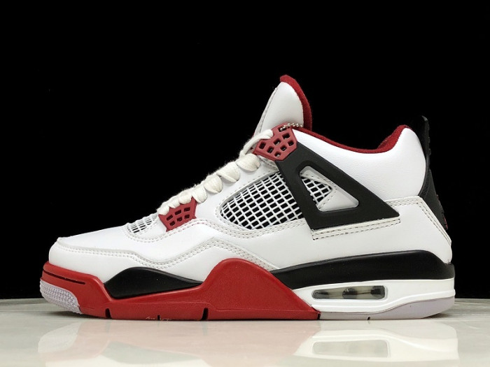 air jordan 4 fire red/white/black men 308497-160