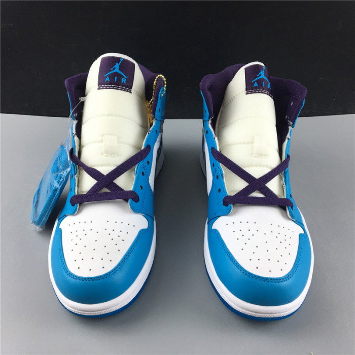 jordan 1 mid hornets  554724-415