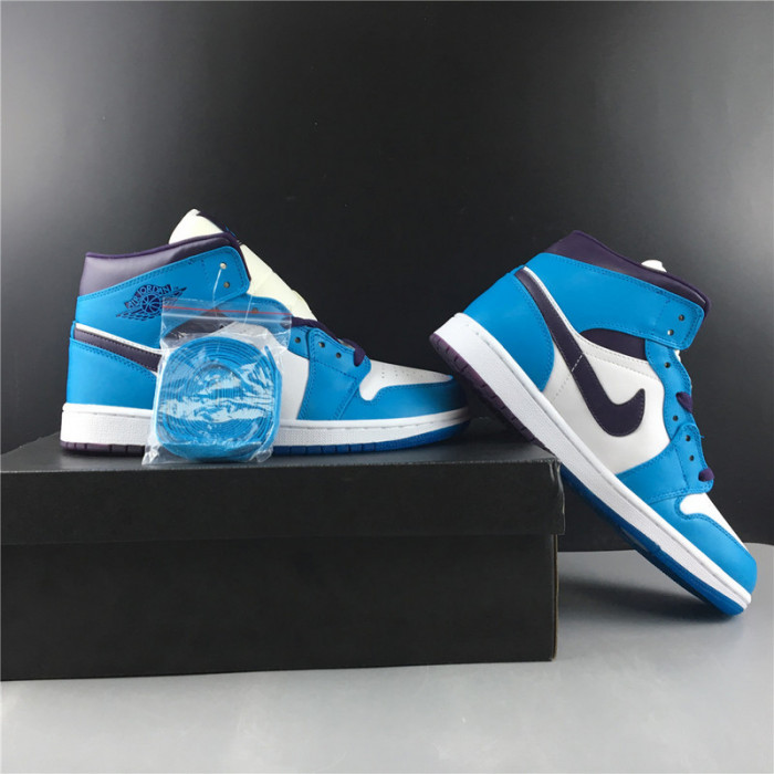 jordan 1 mid hornets  554724-415