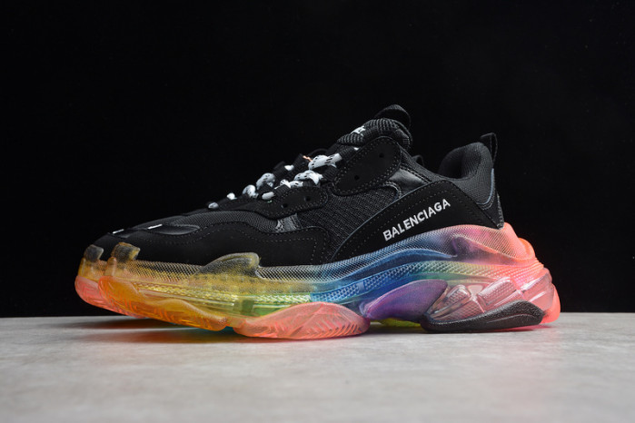 blcg sneaker triple.s.gomma black-rainbow noir
