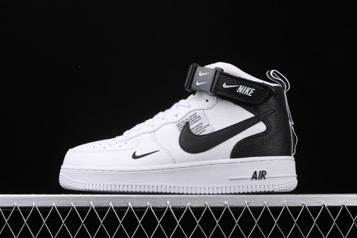 air force 1 mid utility white black  804609-103
