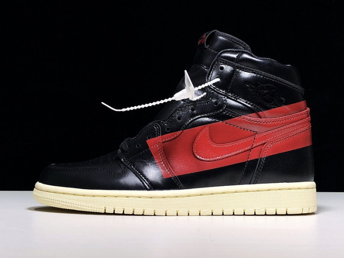 air jordan 1 defiant black red  bq6682-006