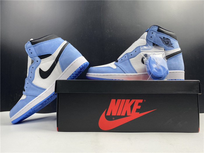 air jordan 1 retro high white university blue black 555088-134