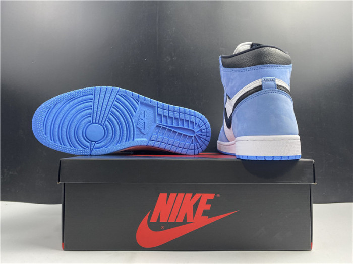 air jordan 1 retro high white university blue black 555088-134