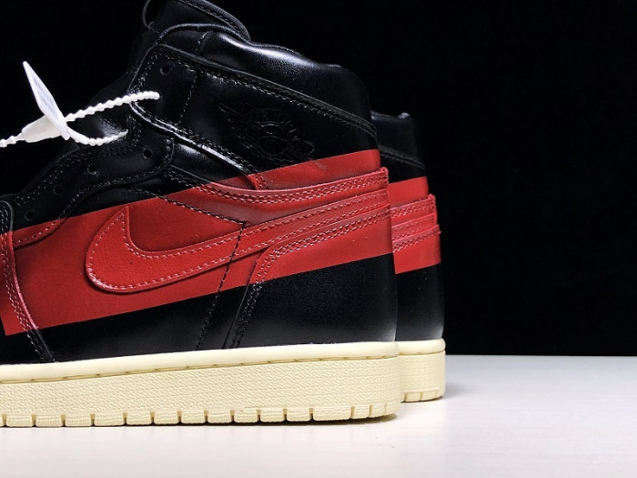 air jordan 1 defiant black red  bq6682-006