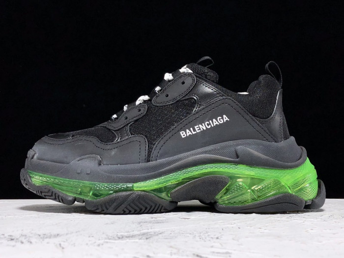 blcg sneaker triple.s.gomma noir green  541624-w0901-2140