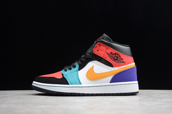 air jordan 1 mid bred multi-color 554724-125