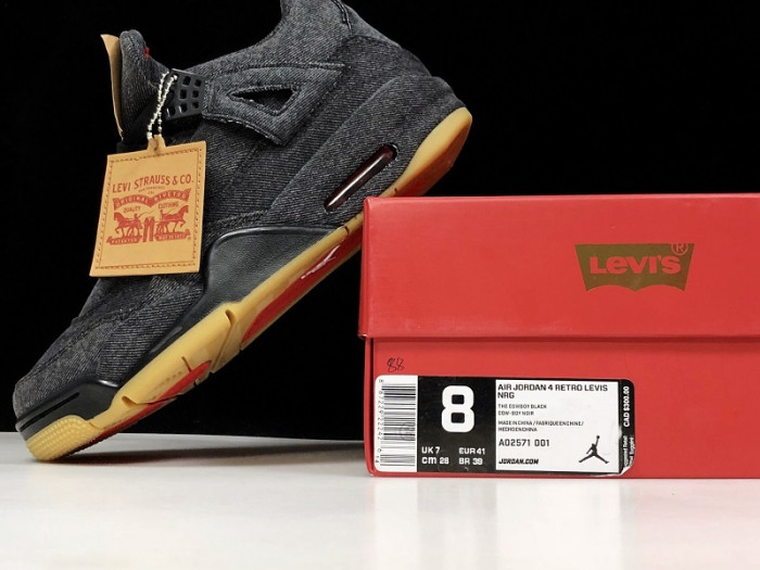 air jordan 4 retro L*v*s nrg  L*v*s - black denim ao2571-001
