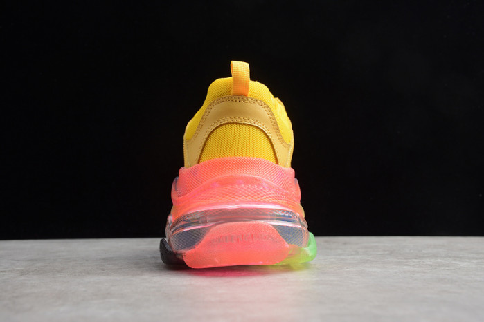 blcg sneaker triple.s.gomma colore jaune-rainbow noir