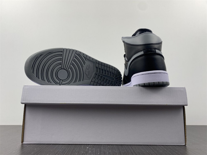 air jordan 1 mid black grey bq6472-007