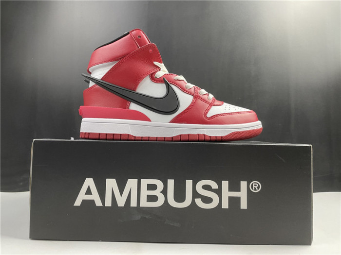 nike dunk high ambush red  cu7544-102