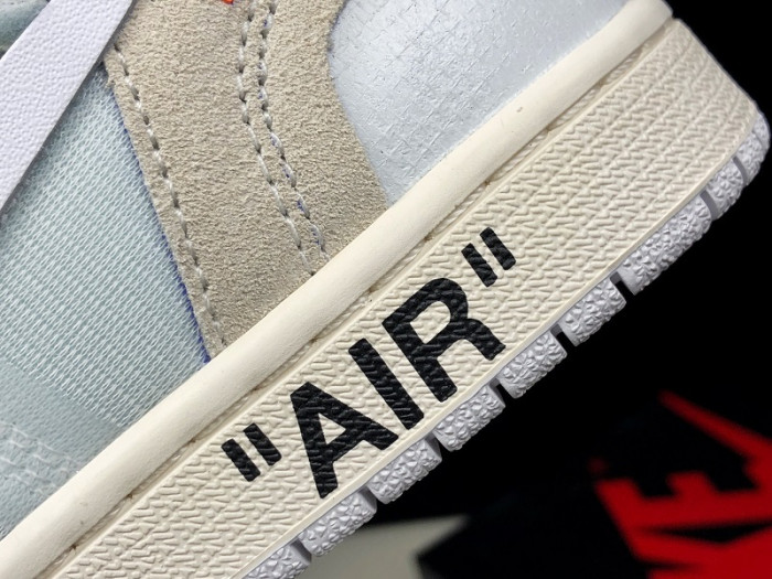 air jordan 1 retro high ofw white  aq0818-100