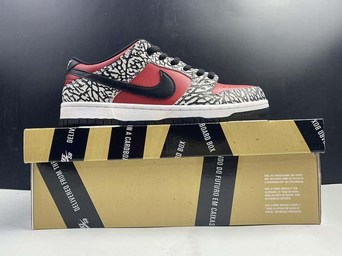 nike dunk sb low red cement (2012) 313170-600