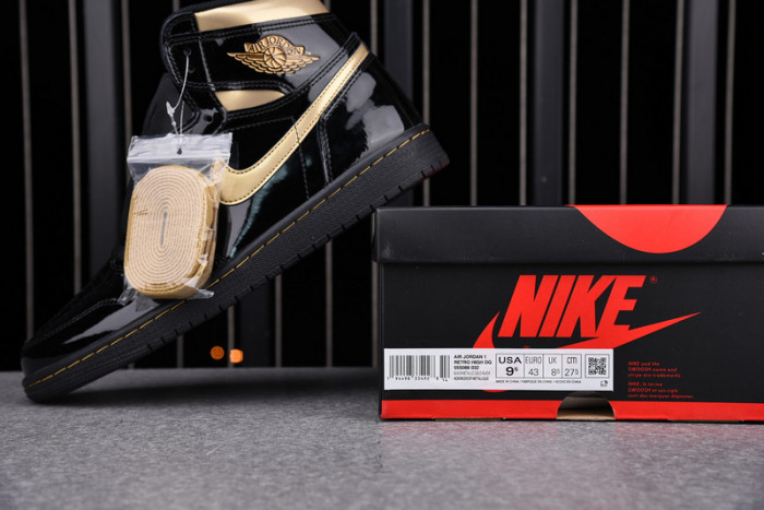 air jordan 1 retro high black metallic gold (2020) 555088-032