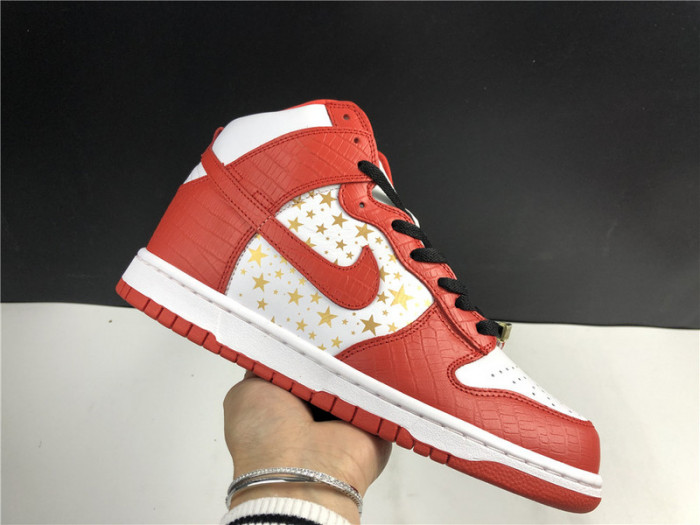 nike dunk high pro sb red stars 307385-161