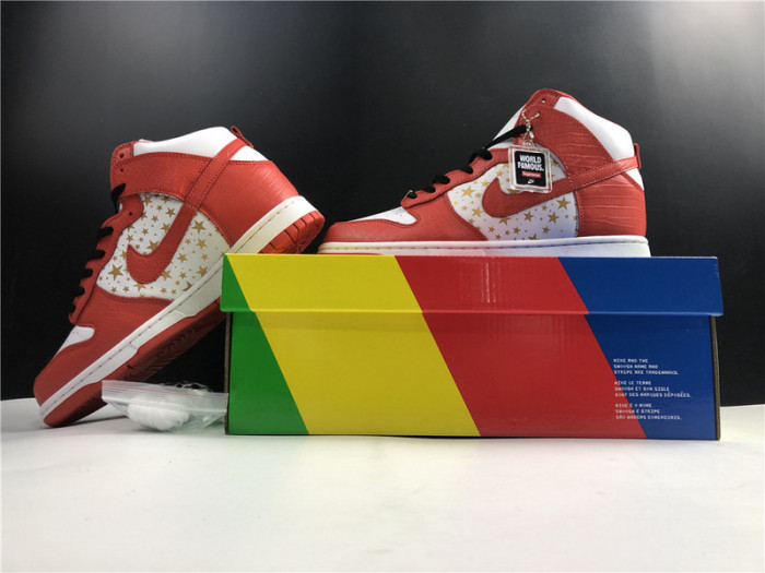 nike dunk high pro sb red stars 307385-161