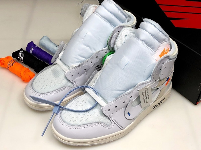 air jordan 1 retro high ofw white  aq0818-100