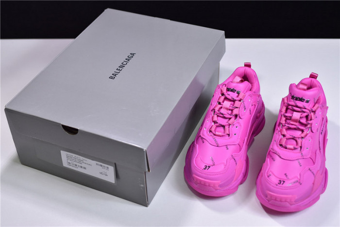 blcg sneaker triple.s.gomma rose  red 524039 w2fa1 7634