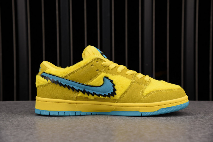 grateful dead x nike sb dunk low yellow bear cj5378-700