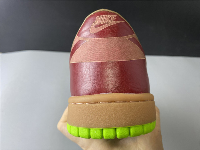 nike dunk low 1-piece laser varsity red chartreuse 311611-661