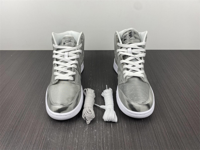 nike dunk high clot metallic silver - dh4444-900