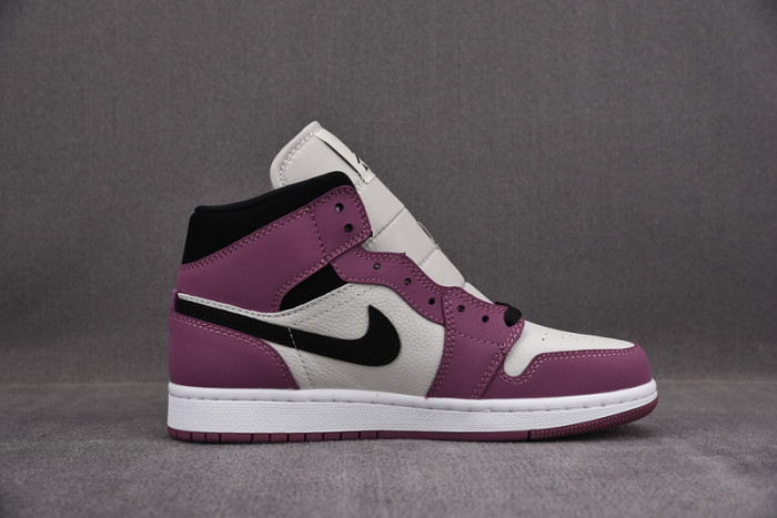 air jordan 1 mid berry white black dc7267-500