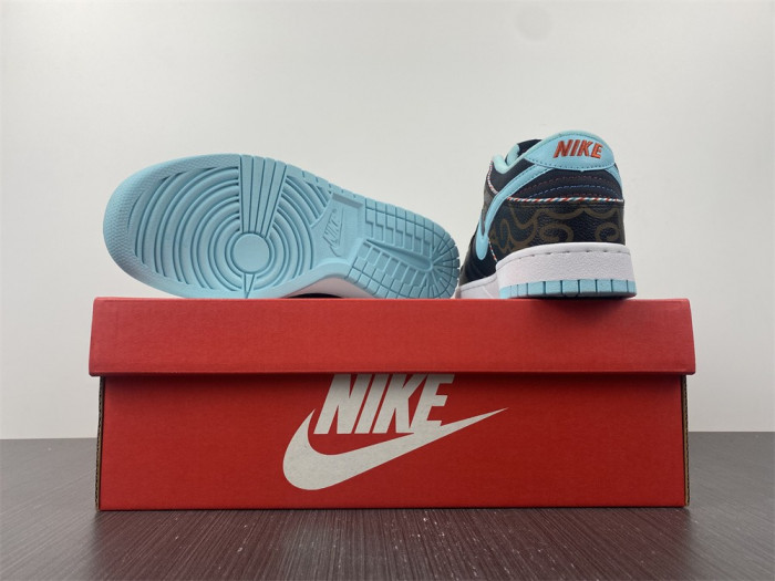 nike dunk low se barber shop black - dh7614-001