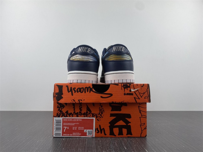 nike dunk low graffiti navy - dm0108-400