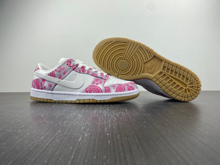 nike sb dunk low white rose red gum ct5053-061