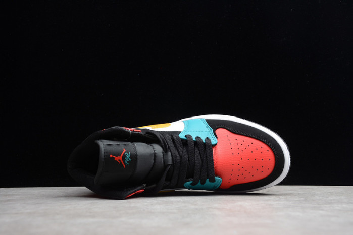air jordan 1 mid bred multi-color 554724-125