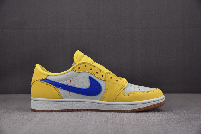 travis scott x air jordan 1 low og canary dz4137-700