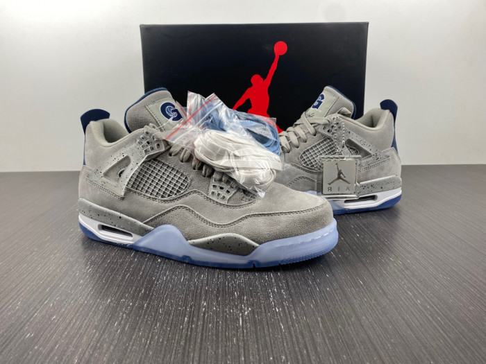 air jordan 4 retro pe grayness / white aj4-1043505