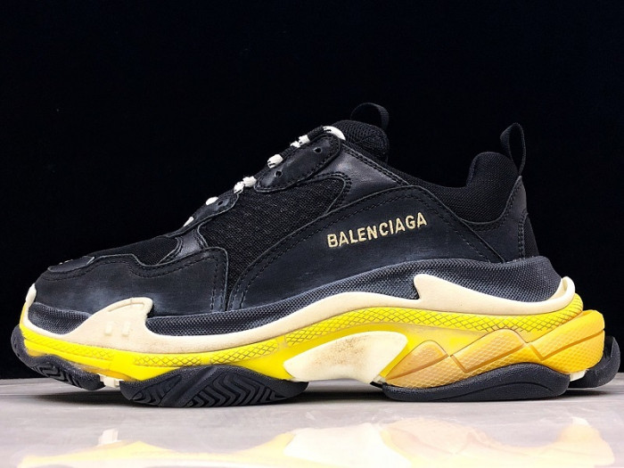 blcg sneaker triple.s.gomma black-yellow