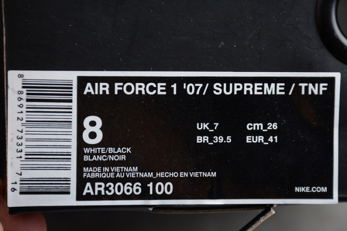 x the n0*h F**e x nike air force 1 white/black ar3066-100