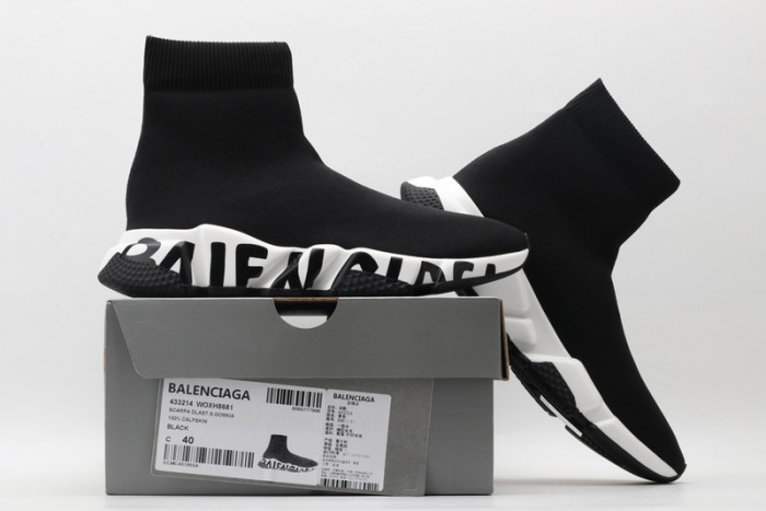 blcg speed sneaker black-white 605972 w05ge 1015