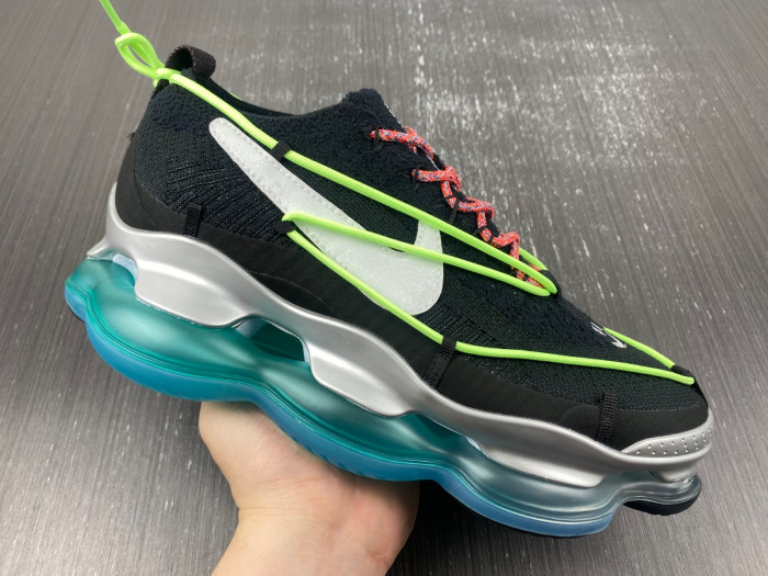 nike air max scorpion fk black green blue sliver fn8884-013