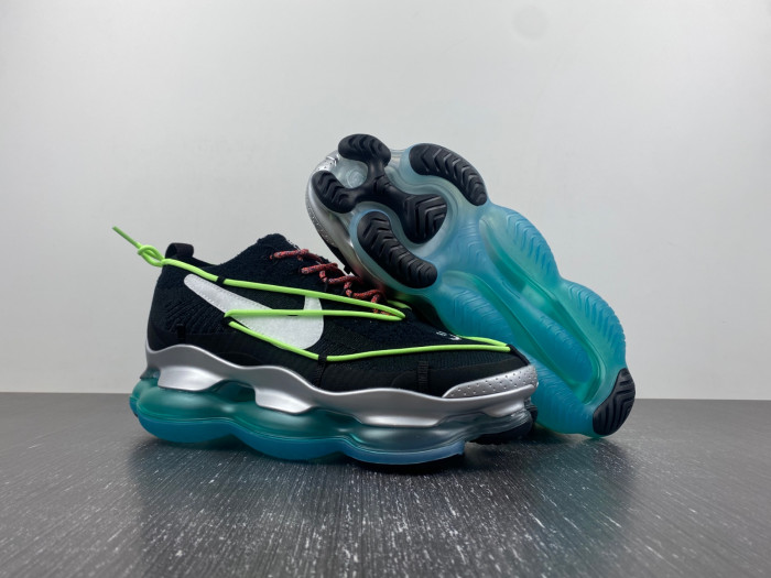 nike air max scorpion fk black green blue sliver fn8884-013